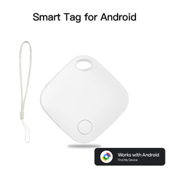 White Smart Item Locator Tag for Android - Google Find My Device Compatible, Anti-Lost Tracker