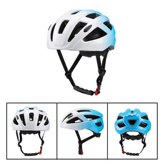 White and Blue Ultra-Light Adult Cycling Helmet - CE & CPSC Certified, In-Mold Safety for Road & Mountain Biking