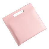 Light Pink Professional A4 PU Leather Document Bag - Waterproof Handheld File Folder Portfolio for Business & Conference