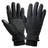 S Black Warm Windproof Touchscreen Gloves - Anti-Slip Grip for Winter Cycling & Outdoor Sports