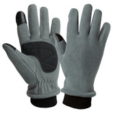 S Grey Warm Windproof Touchscreen Gloves - Anti-Slip Grip for Winter Cycling & Outdoor Sports