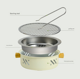 Portable 28cm Stainless Steel Barbecue and Tea Furnace