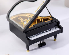 Classical Grand Piano Music Box with Dancing Ballerina(Regular version - black)