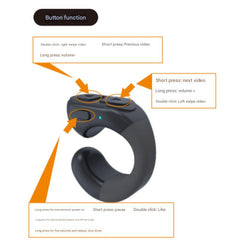 Fingertip Remote Control Ring for TikTok, Kindle & Short Video Apps - Page Turner(Black)