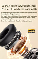 Wireless Over-Ear Headphones with Graffiti Design - Bluetooth 5.3, HIFI Sound, RGB Light, 8H Playtime(blue)