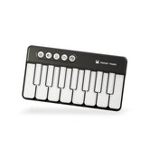 Mini Pocket Piano Electronic Keyboard - 17 Keys, Multiple Modes, LED Lights, Portable Musical Toy(black)