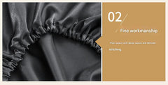 Beige Silky Satin Pillowcase Pair - Smooth for Hair & Skin, Elastic Fitted (46x70+16cm)