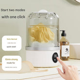 White Travel-Friendly Mini Washing Machine - USB Powered, Automatic, for Small Loads