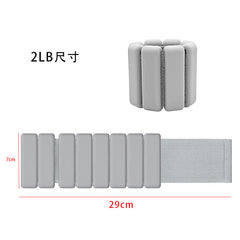 Pink Premium Adjustable Silicone Wrist & Ankle Weights (1lb Each, 2lb Pair) - Waterproof & Sweatproof for Enhanced Yoga, Running & Fitness Workouts