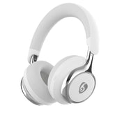White Premium Wireless ANC Headphones - Bluetooth 5.4, 32H Playtime, Foldable Over-Ear Design, Comfort Earpads for Travel & Gaming