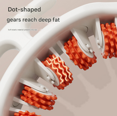 Green and White Adjustable 3D Leg & Body Roller Massager - Deep Tissue Muscle Relief for Thighs, Calves, Arms - Fascia & Cellulite Tool with Detachable Handles