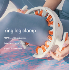 Grey and White Adjustable 3D Leg & Body Roller Massager - Deep Tissue Muscle Relief for Thighs, Calves, Arms - Fascia & Cellulite Tool with Detachable Handles