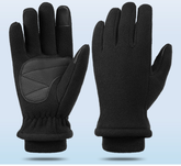 M Black Winter Fleece Touchscreen Gloves - Warm & Water-Repellent for Cycling & Outdoor Sports