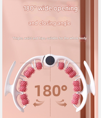 Blue Ergonomic U-Shape Leg Roller 360 Degree Massager for Muscle Relief Fitness Yoga