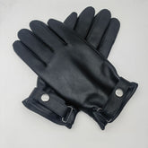 L Black Premium Men's Genuine Sheepskin Leather Driving & Cycling Gloves