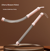 Pink Heavy Cordless Battle Rope - Portable Weighted Fitness Rope for Home Gym Strength & Cardio Training