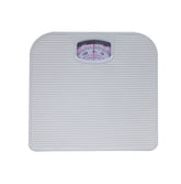White Classic Mechanical Bathroom Scale - Battery-Free Analog Body Weight Scale with Non-Slip Platform