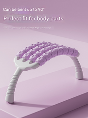 Pink Four-Row Bendable Massage Roller - Muscle Relaxation and Sensory Integration Training for Children