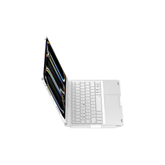 Silver Magic Keyboard Case for ipad Air6/Air7 11-inch, Bluetooth Keyboard with RGB Backlight & Precision Trackpad