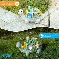 Crystal Ball Dog Charming Solar-Powered Animal Garden Statue - Waterproof Resin Figurine with Glowing LED Accents
