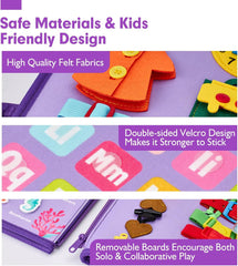 Pink Early Education Learning Board - Felt Activity Board for Toddlers