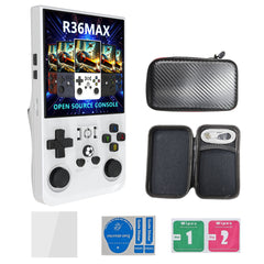 R36MAX Handheld Retro Game Console - 4.0 IPS Screen Open Source Linux 4000mAh Battery 30+ Emulators(white)"