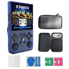 R36MAX Handheld Retro Game Console - 4.0 IPS Screen Open Source Linux 4000mAh Battery 30+ Emulators(blue)"