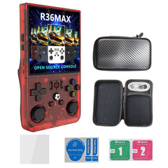 R36MAX Handheld Retro Game Console - 4.0 IPS Screen Open Source Linux 4000mAh Battery 30+ Emulators(red)"