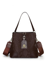 Elegant Textured Bucket Bag - Versatile Shoulder, Handheld & Crossbody Design(brown)