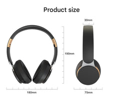 Wireless Bluetooth 5.0 Over-Ear Headphones - HIFI Deep Bass, Foldable Design, 10Hr Playtime(black)