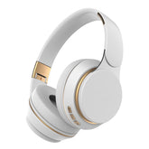 Wireless Bluetooth 5.0 Over-Ear Headphones - HIFI Deep Bass, Foldable Design, 10Hr Playtime(white)