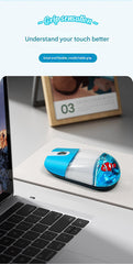 Whimsical 2.4G Wireless Mouse with Floating Animal Design - Comfortable, Quiet & Portable(pink)