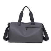 Large Capacity Travel Duffel Bag with Shoe Compartment & Wet Pocket - Multi-Purpose Gym & Weekend Bag(Grey)