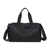 Large Capacity Travel Duffel Bag with Shoe Compartment & Wet Pocket - Multi-Purpose Gym & Weekend Bag(Black)