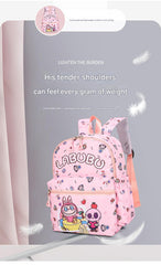 Kids Cartoon Character 3-Piece Backpack Set - Lightweight School Bag with Lunch Bag & Pencil Case(Purple)