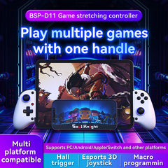 Multi-Platform Telescopic Gaming Controller - Hall Triggers, Esports 3D Joysticks & Macro Programming(black With radiator)