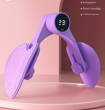 Purple Smart Kegel & Thigh Master with Counter - Adjustable Pelvic Floor Strengthening Device for Women, Inner Thigh & Glute Toner