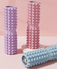 Black High-Density 3D Trigger Point Foam Roller - Solid Core Massager for Deep Tissue Muscle Recovery & Yoga