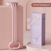 Pink Adjustable Resistance Chest Expander with 6 Levels - Cute Cat Ear Puller for Full Body Workout