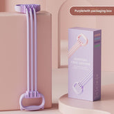 Purple Adjustable Resistance Chest Expander with 6 Levels - Cute Cat Ear Puller for Full Body Workout