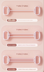 Green Adjustable Resistance Chest Expander with 6 Levels - Cute Cat Ear Puller for Full Body Workout