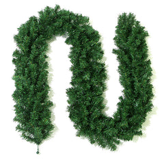 Classic Green Lush Artificial Christmas Garland - 2.7m Green Pine Vine with 280 Tips for Holiday Decor