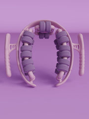 Purple 360° Wrap-Around Muscle Roller - 28-Wheel Massager for Legs, Arms & Calves