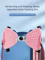 Blue Split Leg & Waist Twister Board - Core Abdominal Trainer with Resistance Bands for Home Fitness