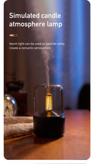 Black Creative Candleligh Aromatherapy Diffuser USB Desktop Ambient Candle Lamp Humidifier