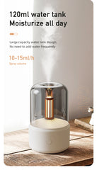 White Creative Candleligh Aromatherapy Diffuser USB Desktop Ambient Candle Lamp Humidifier