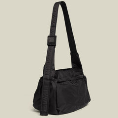 Black Large Capacity Nylon Tote Bag - Water Resistant Casual Shoulder Bag for Daily Use and Outdoor Activities