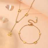 Stylish Stainless Steel Jewelry Set – Elegance Meets Durability with Parisian Arc de Triomphe Design