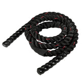 Black-red Heavy Duty Battle Rope for Jumping (25mm) - Intense Full-Body Workout for Core Strength & Muscle Training
