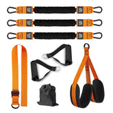Orange (225lb)Heavy Duty Pull-Up Assist Strap System With Foam Handles - Adjustable Resistance Trainer for Pull-Ups and Home Gym Workouts